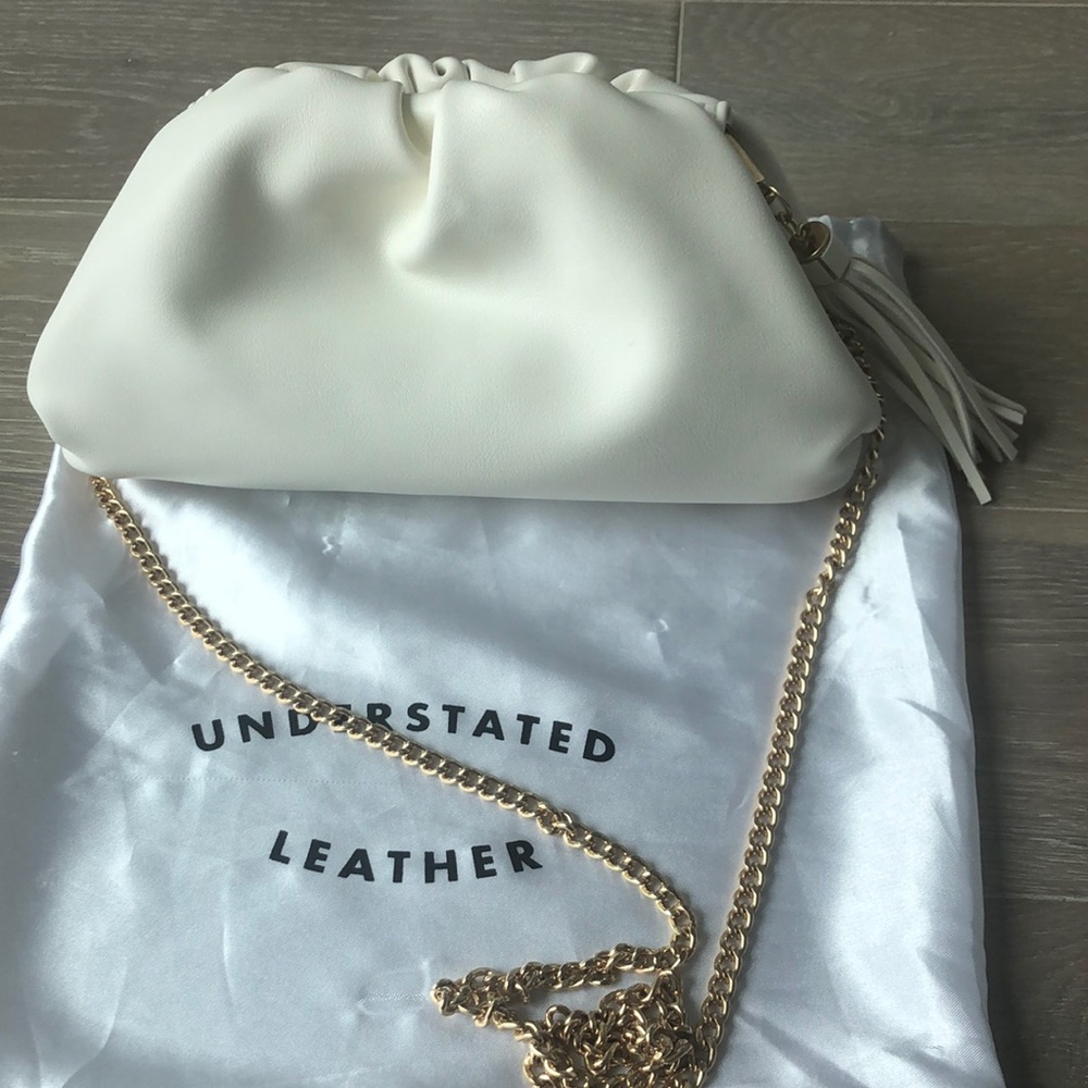 White vegan leather purse - understated leather
